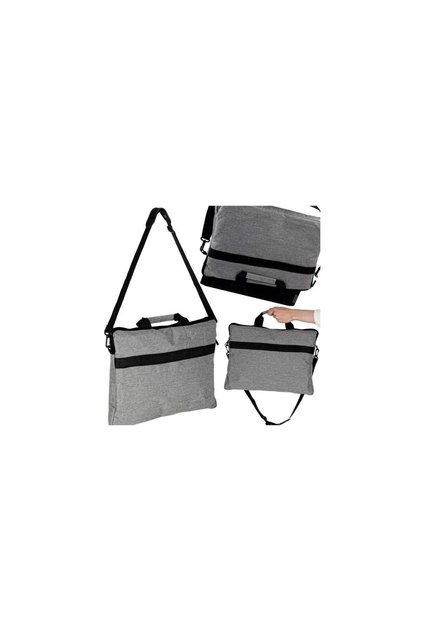 Geantă laptop 15.6 inch geantă de umăr servietă cu curea unisex gri