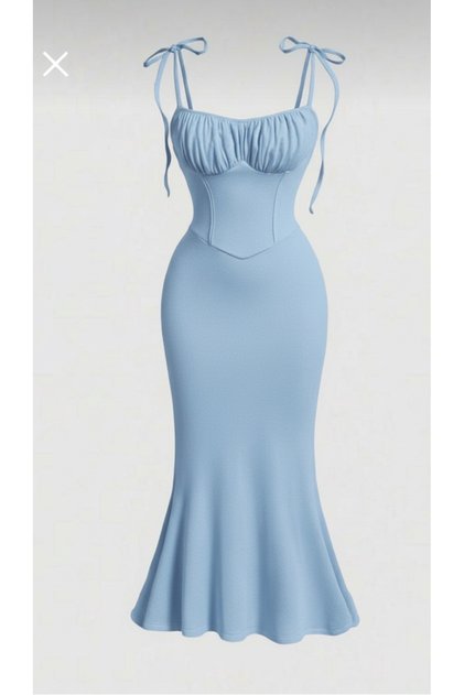 Lucci - Midi Dress with Rope Strap Waist and Corset Detail