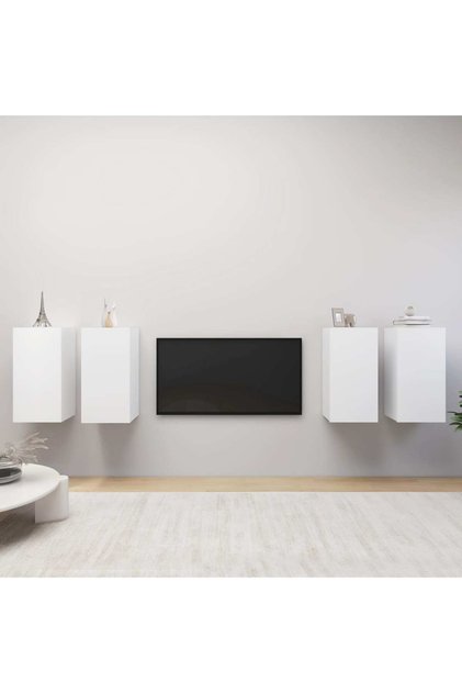 TV Cabinets 4 pcs White 30.5x30x60 cm Engineered Wood