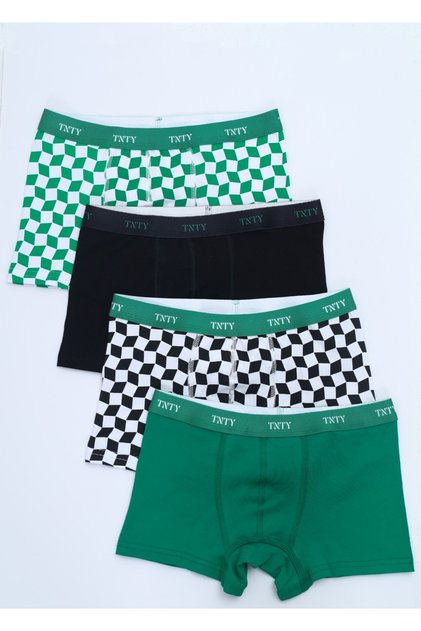 Boy's Pattern Printed 4-Pack Boxer