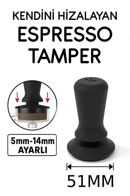 Kreston Design Akıllı Espresso Tamper - Kahve Sıkıştırıcı - Yaylı