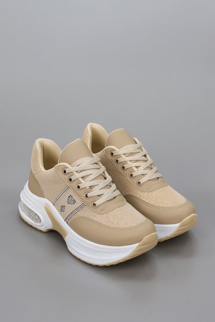 Mdln 472 Heart Detailed Stoned Sports Shoes