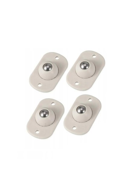 Set de 4 roți autoadezive pentru mobilă, Zola®, universale, albe, 4,5x2,8x2 cm