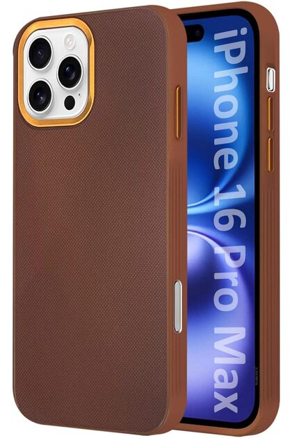 iPhone 16 Pro Max Vegan Leather Case (Brown)