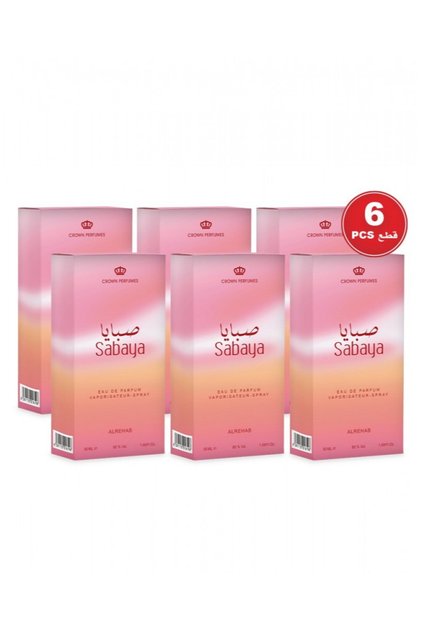 الرحاب للعطور صبايا 50 مل - 6 قطع او دي بارفيوم - للنساء