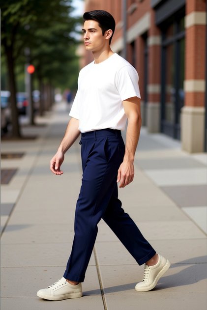 Men's Open Italian Cut Pleated Fabric Trousers Functional Durable Quality Comfortable Stylish