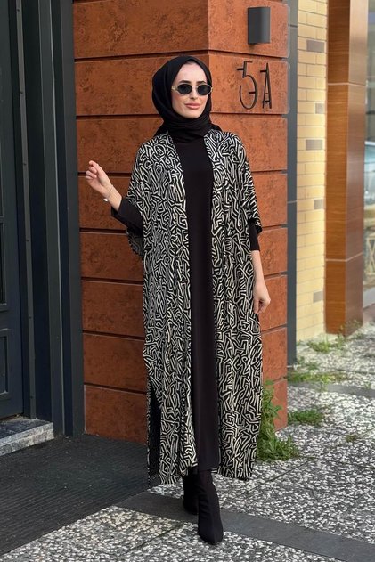 Elbise 25619 Siyah