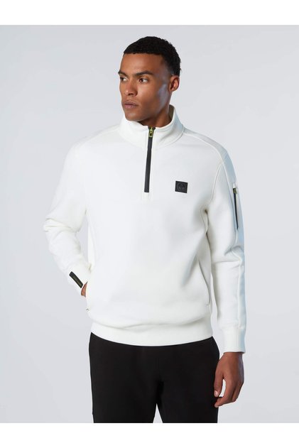Yarım Fermuarlı Dik Yaka Sweatshirt