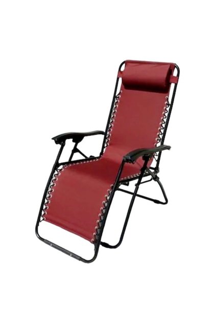 Șezlong pliabil Homedecor cu tetieră, 175x65x110 cm, vișiniu