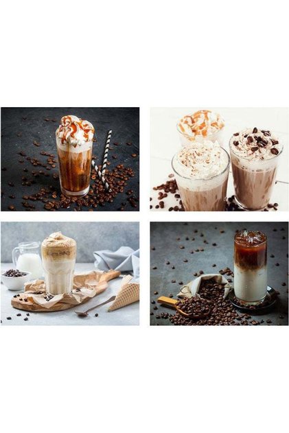 لوحة حائط متعددة الألوان مكونة من 4 قطع 40 × 30 سم