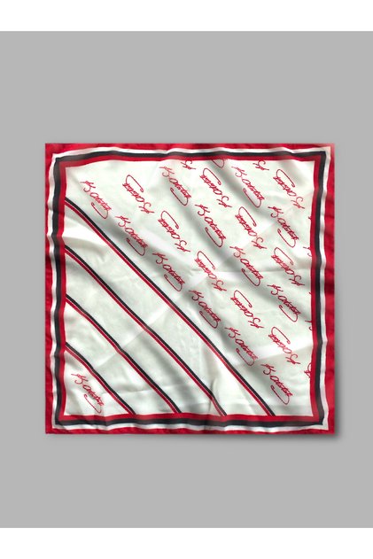 Ataturk Signature Patterned Chiffon Scarf