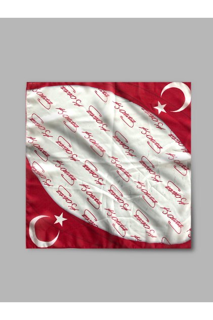 Ataturk Signature Patterned Chiffon Scarf