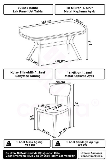 Canisa Olya Serisi 90x168 MDF Sabit Lak Panel Antrasit İroni Masa