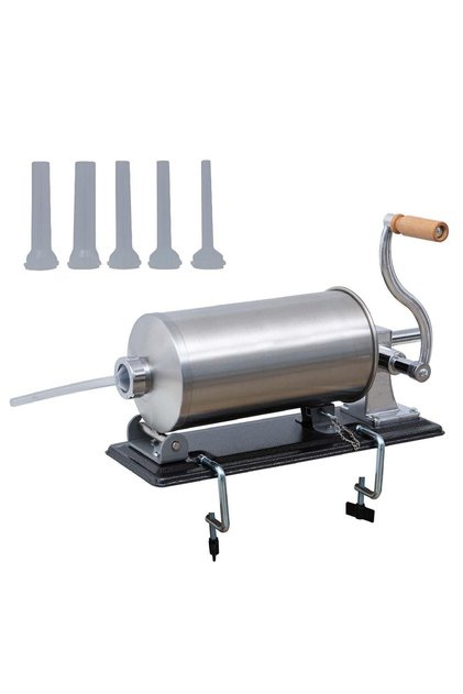 Masina de Umplut Carnati, Inox, 5 Kg, Orizontal, 4 Palnii Incluse