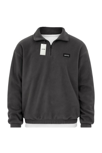 Unisex Standard Fit Oversized Comfortable Cut Non-Pilling Cold Resistant Mock Neck Fleece Sweatshirt