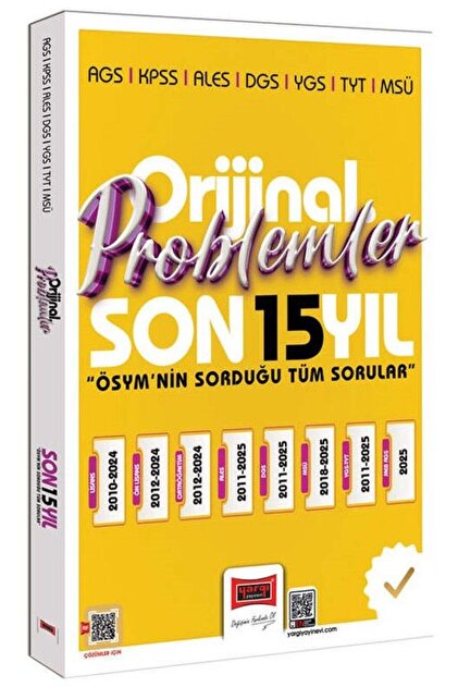 Yargı 2026 KPSS MEB-AGS ALES DGS YGS TYT MSÜ Problemler Orijinal Çıkmış Sorular Son 15 Yıl Çözümlü Y