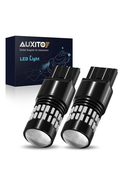 Set 2 becuri LED Auxito® Canbus T20 W21 5W, fără erori, lumină roșie de frână/stop