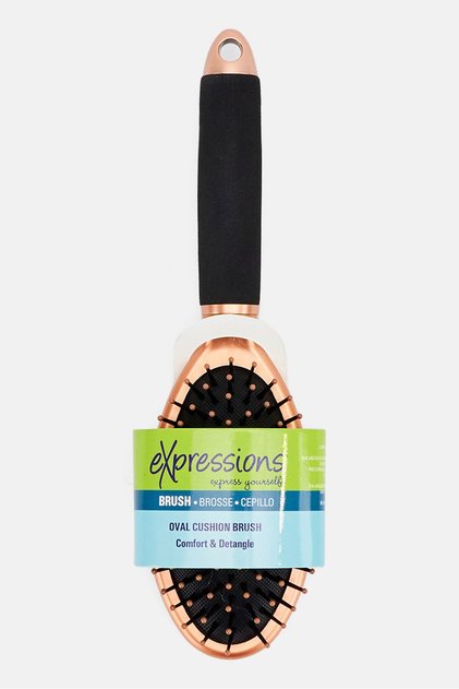 Oval Cushion Brush, Gold/Black
