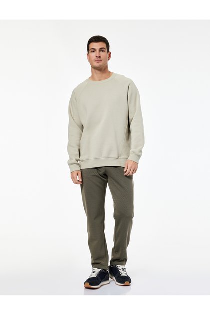 Straight Fit Pike Fabric Pocket Detailed Relaxed Cut Waist Lace up Trousers