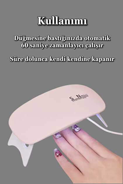 Easy Beauty UV Led Protez Tırnak Kurutucu Açma Kapama Düğmeli 6