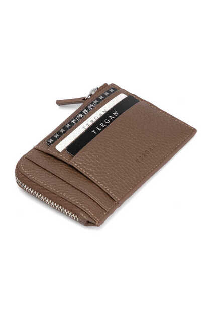 Kahverengi Hakiki Deri Unisex Kredi Kartlık - S1KK00000265-B67