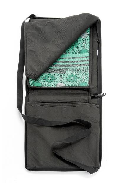 Hajj Umrah, Vehicle and Travel Prayer Mat with Bag and Neck Strap