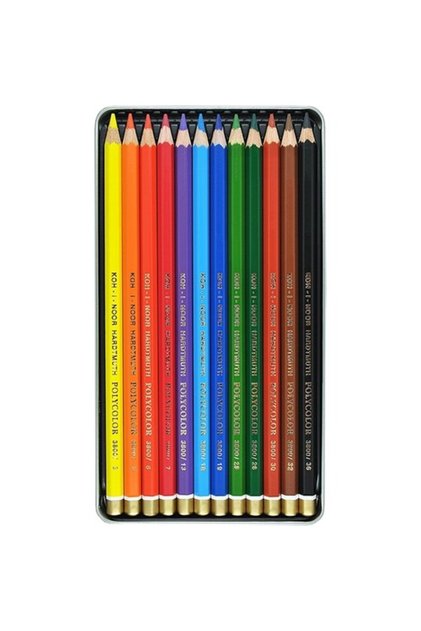 Kohinoor Polycolor Kuruboya Pencil Set 12'Li Metal Kutu N:3822
