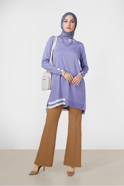 COLOR BLOCKED KNITWEAR TUNIC 42039