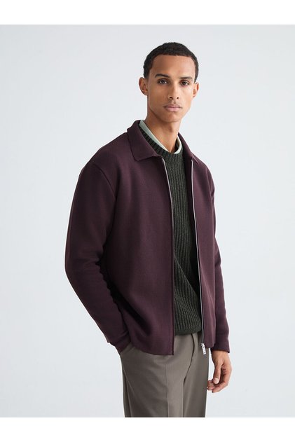 Vision New Season Polo Neck Men's Knit Cardigan