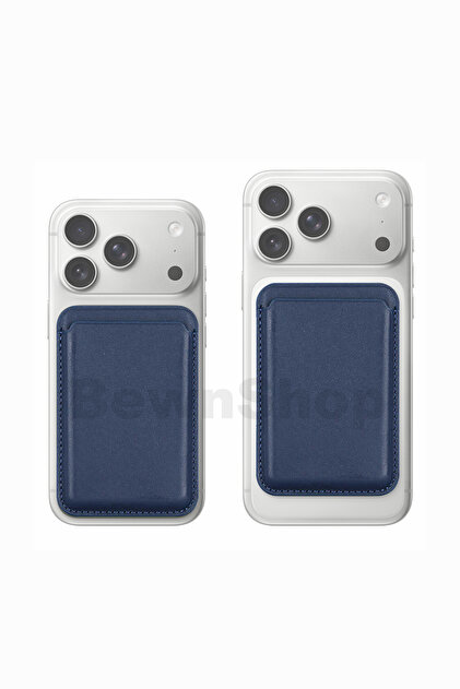 shop iPhone için MagSafe özellikli Mikro Dokuma Cüzdan Siyah