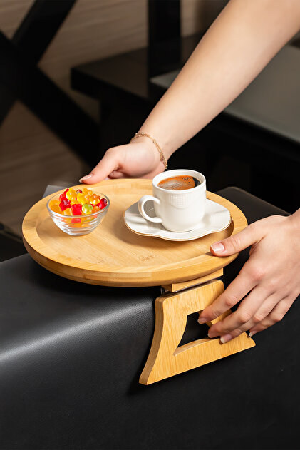 Porsima Bambu Koltuk Matı Ahşap Kanepe Koltuk Kenarı Sehpa Yan