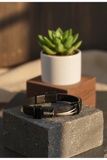 Hz. Ali Sword, Zulfiqar, Men's Leather Bracelet