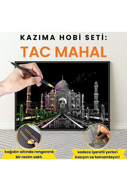 minyaturia Kazıyarak Çizim Hobi Seti – Kazıma Kalemi ve Ekstra