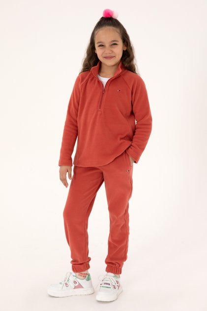 Kız Çocuk Gül Kurusu Jogger Polarlı Eşofman Altı 50318804-VR026