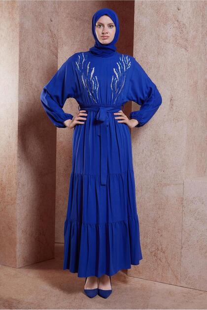 Belted Viscose Dress 44662
