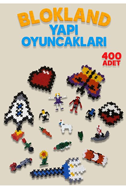 Lemut Blockland 400 Parça ( KUTUSUZ ) pixel Yaratıcı tasarım yapı