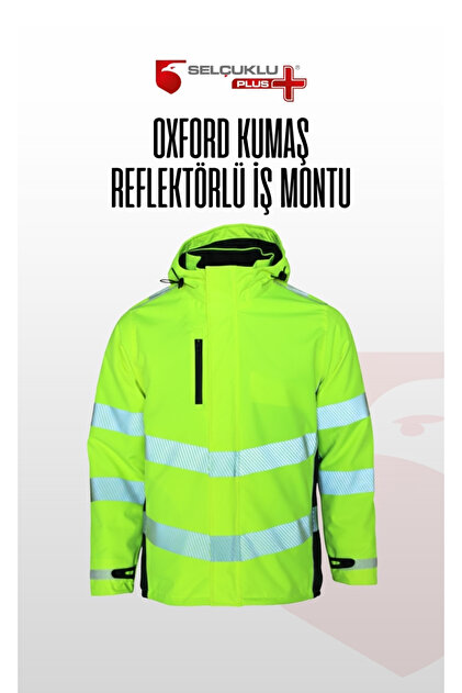 Selçuklu Plus Oxford Kumaş Reflektörlü İş Montu, Su Geçirmez