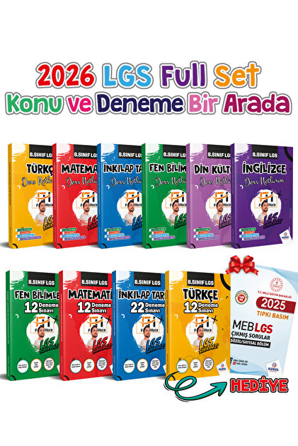 Kurul Yayıncılık 2026 8.sınıf Lgs Full Başarı Seti Konu Anlatımlı