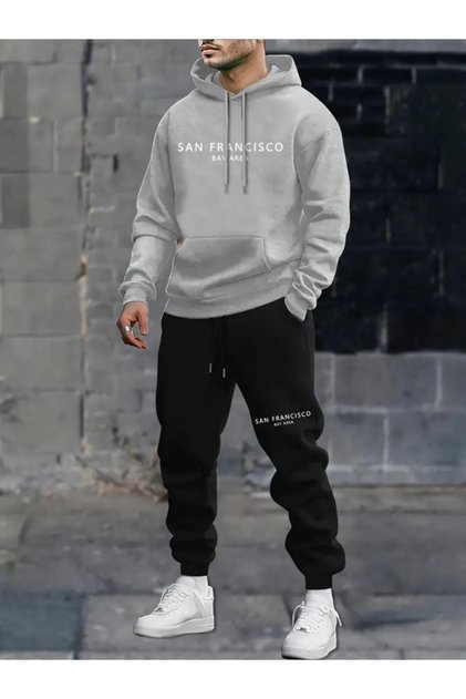 Men's Gray San Francisco Printed Oversized Team