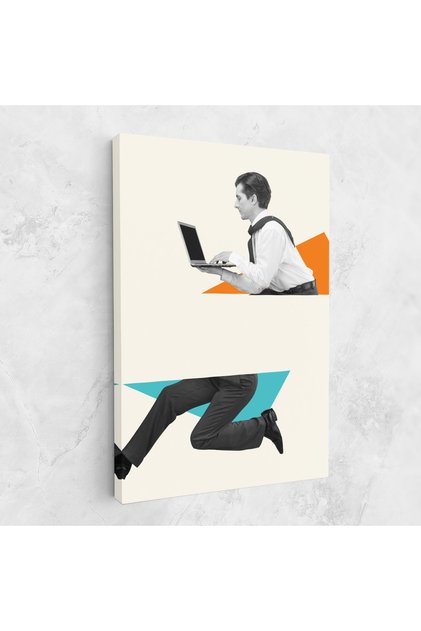 Tablou Canvas, Dormitor Si Living, Moderne, Businessman Collage