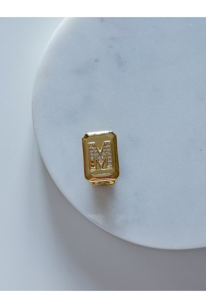 Steel Clip Letter Earrings (Single)