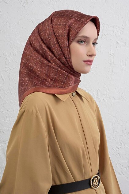 Armine Soyut Desenli Saf İpek Twill Eşarp 9405D 08 - Fiyatı, Yorumları