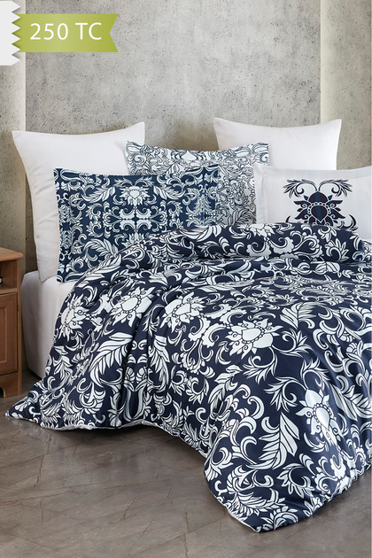 250 Tc Bamboo Blend Cotton Satin Duvet Cover Set – Double Size - Capri