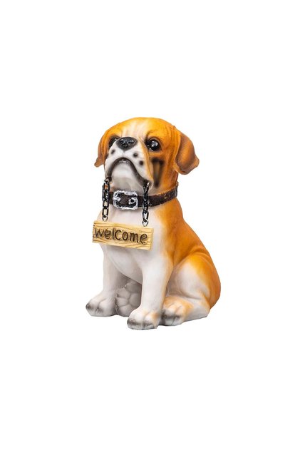 Decorațiune de grădină, din rășină, model cățeluș, înălțime 14cm / ZTS 8024