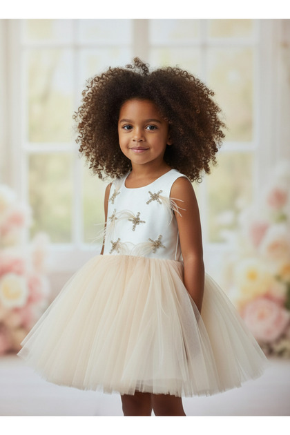 Feather Tutu Girls' Birthday Dress