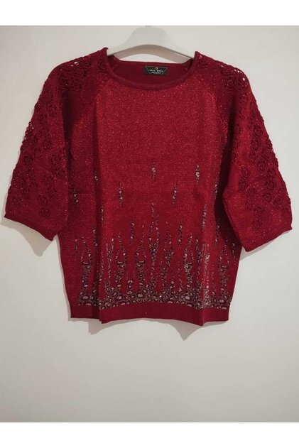 Superior Quality, Standard Size, Capri Sleeves, Cotton-Acrylic Blend, Stylish, Knitwear Sweater/Blouse