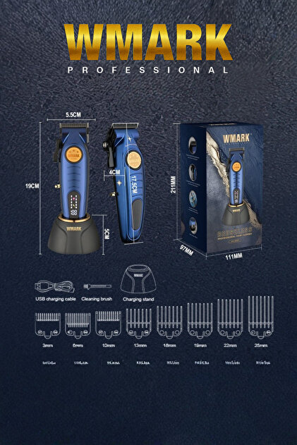 Wmark Brushless Hair Clipper (USB şarjlı) Saç Ve Sakal Makinesi NG