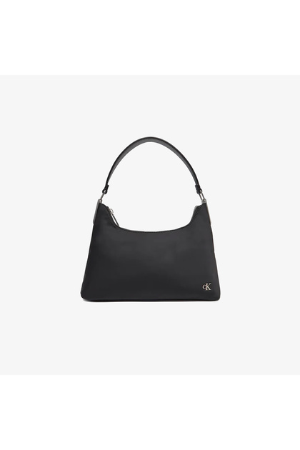Satin Nylon Small Kadın Siyah El Çantası