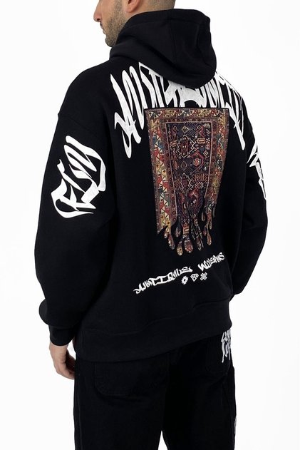 Kilim Embroidered O Oversized Ecru K Hooded Sweatshirt