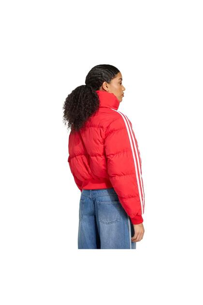 adidas JX2966-K Cropped Puff Kadın Mont Kırmızı - Fiyatı, Yorumları